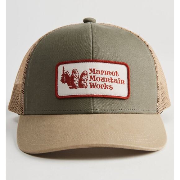 New Marmot Mountain Works Est. 1974 Retro Trucker Hat Cap Mesh Back SnapBack - Picture 2 of 4
